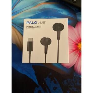 Palovue PV1C Soundflow Earphones EC REP White Earbuds with Mic NEW
